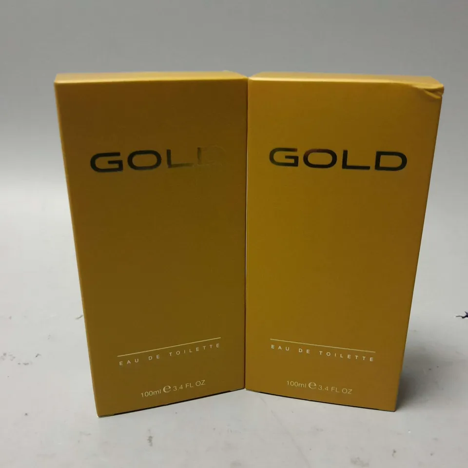 2 BOXED YARDLEY GOLD EAU DE TOILETTE (100ml)