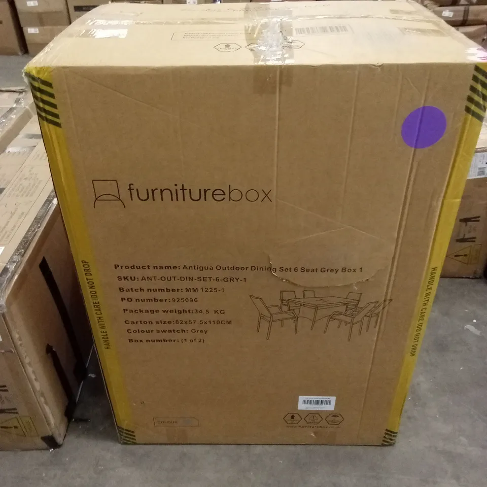 BOXED SET OF 6 ANTIGUA OUTDOOR GARDEN DINING CHAIRS // CHAIRS ONLY (1 BOX)