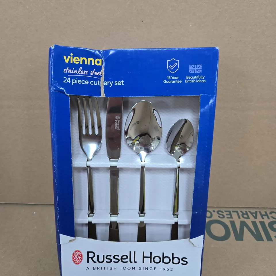 RUSSELL HOBBS VIENNA 24-PIECE STAINLESS STEEL CUTLERY SET