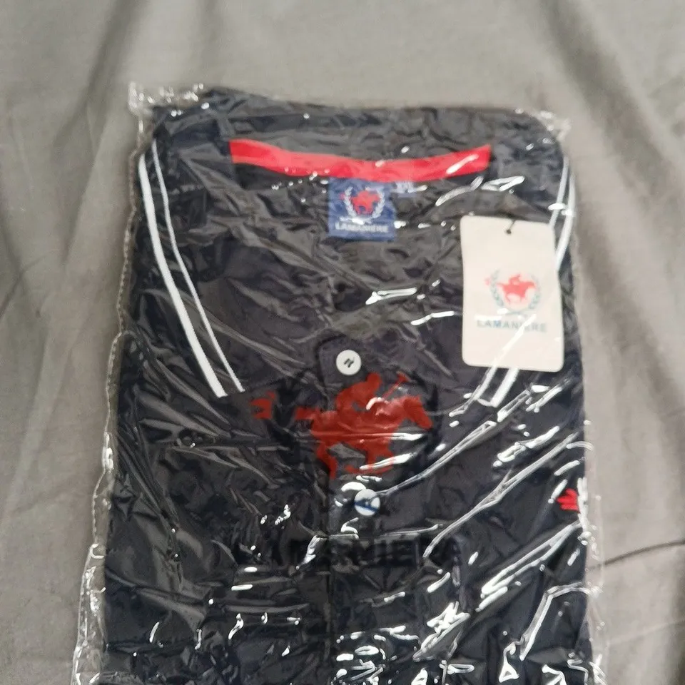 LAMANIERE NAVY JACKET WITH RED STRIPE – XXL