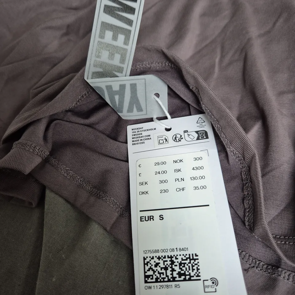 WEEKDAY WOMEN'S MAUVE GARMENT, EUR S