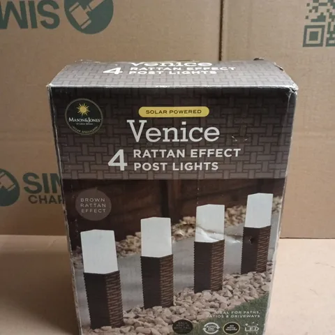 MASON & JONES VENICE RATTAN EFFECT POST LIGHTS