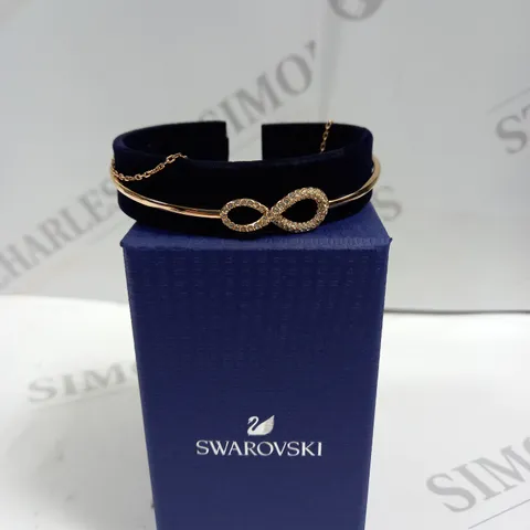 BOXED SWAROVSKI INFINITY METAL ALLOY BRACELET IN ROSE GOLD
