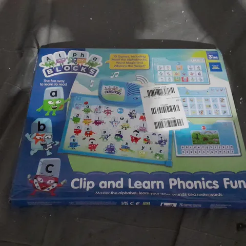 ALPHABLOCKS CLIP & LEARN PHONICS FUN (10 PHONICS GAMES) BY TRENDS UK - AGES 3+ - EDUCATION TOYS