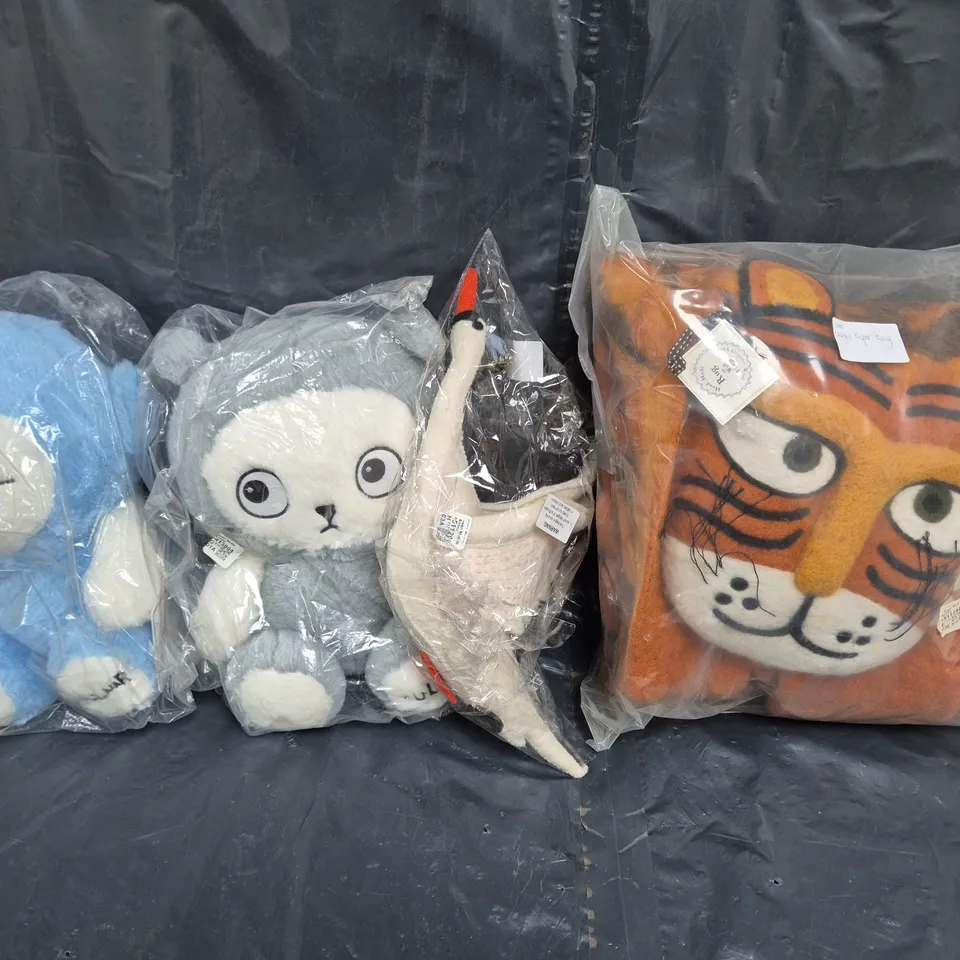 BOX OF ASSORTED STUFFED TEDDIES