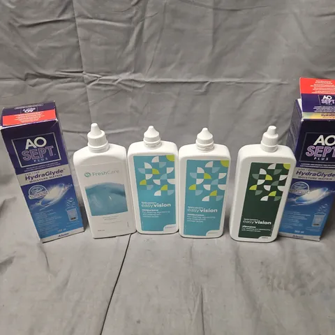APPROXIMATELY 12 ASSORTED CONTACT LENS SOLUTIONS TO INCLUDE SPECSAVERS EASYVISION, AO SEPT PLUS, FRESHCARE, ETC - COLLECTION ONLY