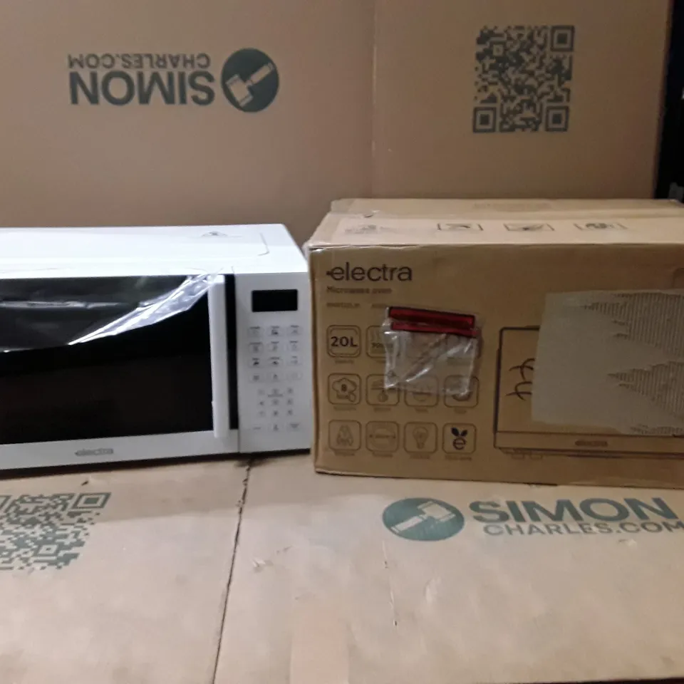 BOXED ELECTRA MWST20LW 20 LITRE MICROWAVE - WHITE