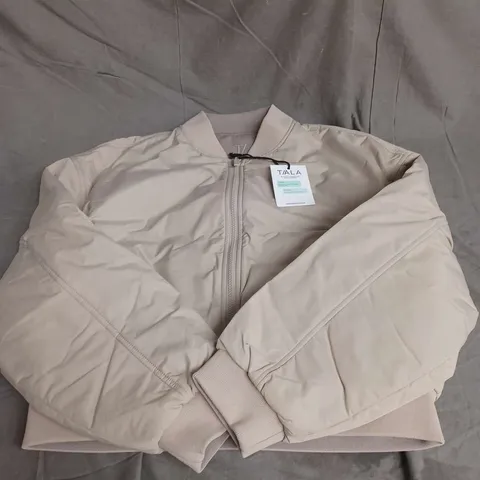 TALA LIGHTWEIGHT BOMBER JACKER IN SAND/PEBBLE SIZE L