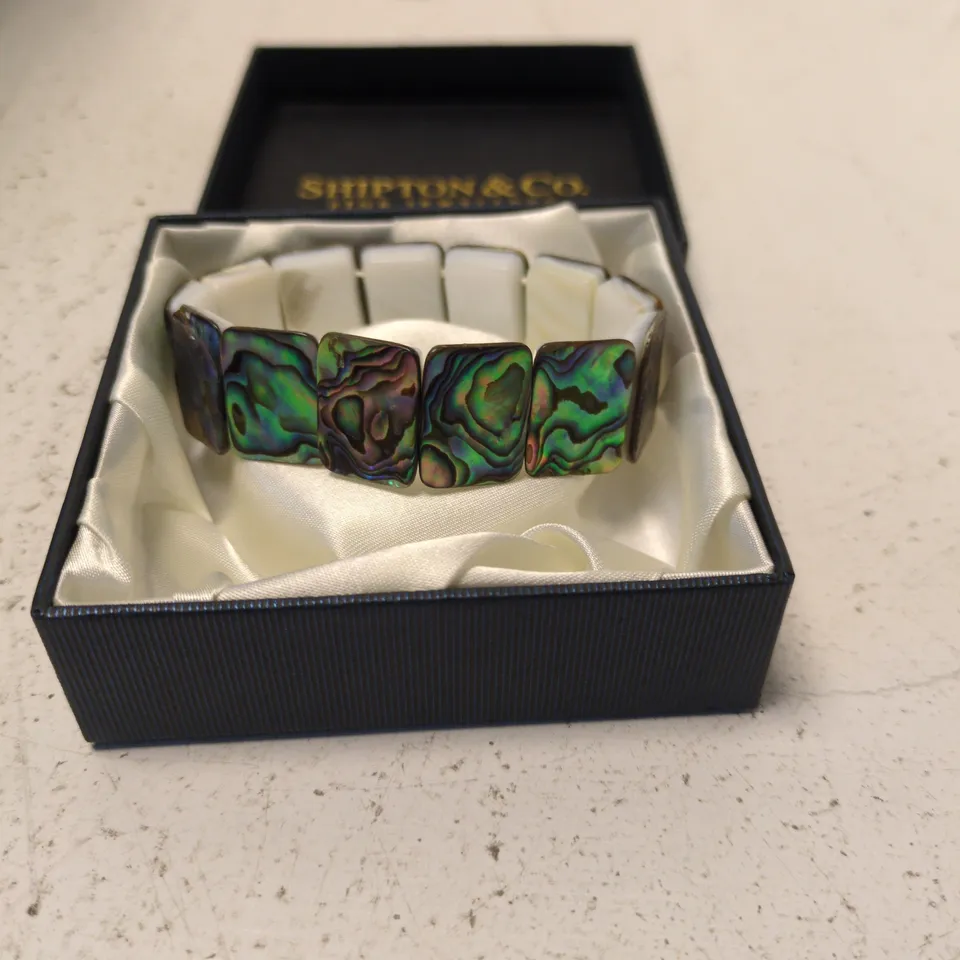 SHIPTON & CO FINE JEWELLERY ABALONE SHELL INLAY BRACELET
