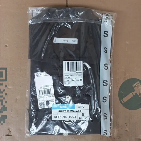BAGGED MANGO MEN'S SHIRT IN CHOCOLATE SIZE SMALL