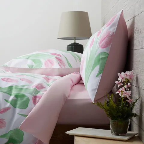 SUPERSOFT BY COZEE HOME FLORAL PRINTED 4 PIECE DUVET SET - TULIP DOUBLE