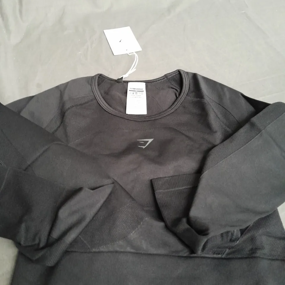 GYMSHARK FLEX LONG SLEEVE CROP TOP - MEDIUM