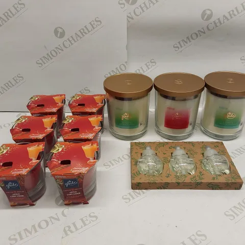 BOX OF APPROXIMATELY 10 BRAND NEW CANDLES AND SCENTED OIL DIFFUSER REFILLS