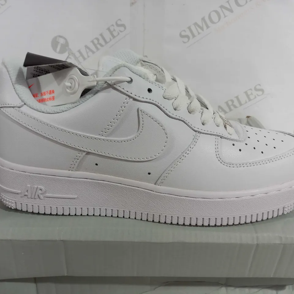 BOXED PAIR OF NIKE AIR FORCE LOWS IN WHITE - UK 7