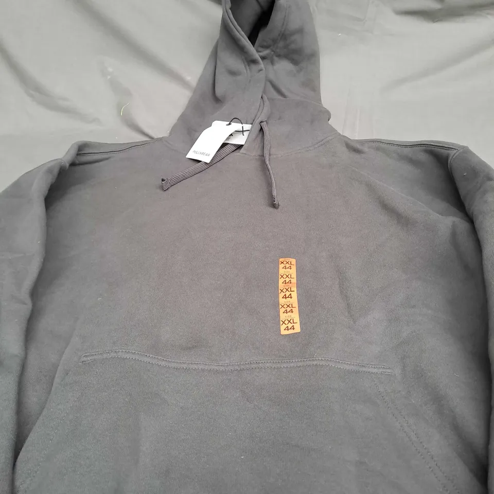 PULL & BEAR RELAXED PULL OVER GREY HOODIE - XXL