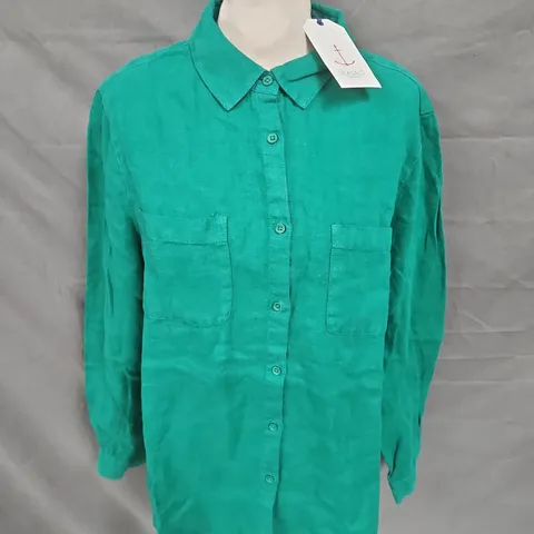SEASALT CORNWALL HAZEL BRANCH SHIRT IN GLADE SIZE 14