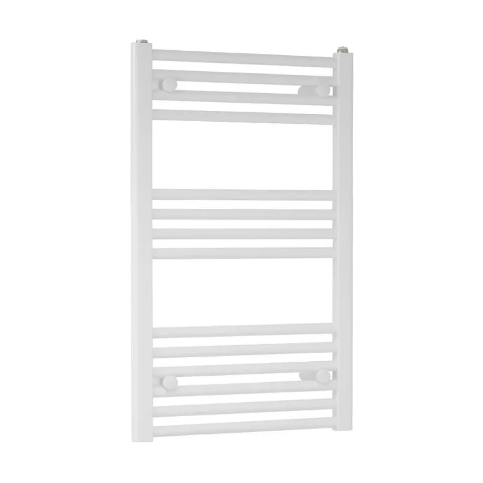 BOXED WALL-MOUNTED HEATED TOWEL RAIL IN WHITE 