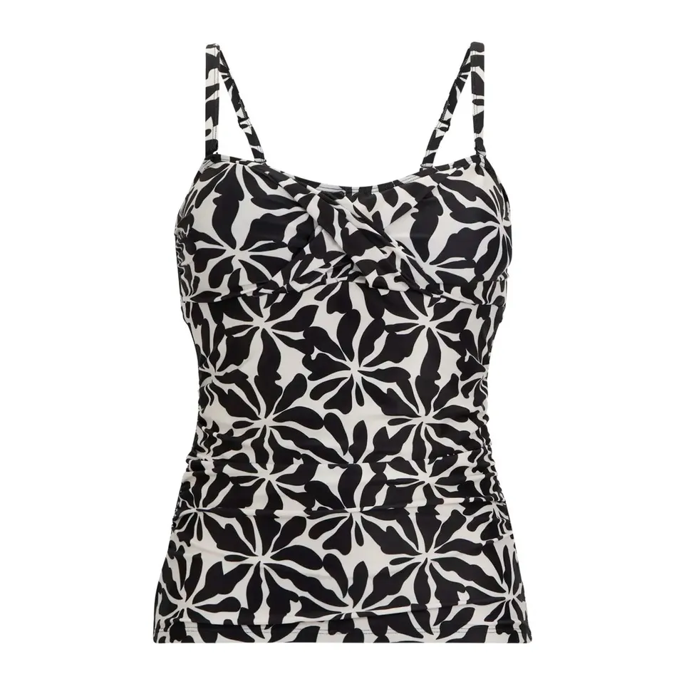 BRAND NEW REGATTA WOMEN'S TANKINI SWIMSUIT TOP ACEANA III NVY/WHITE FLORAL SIZE 8