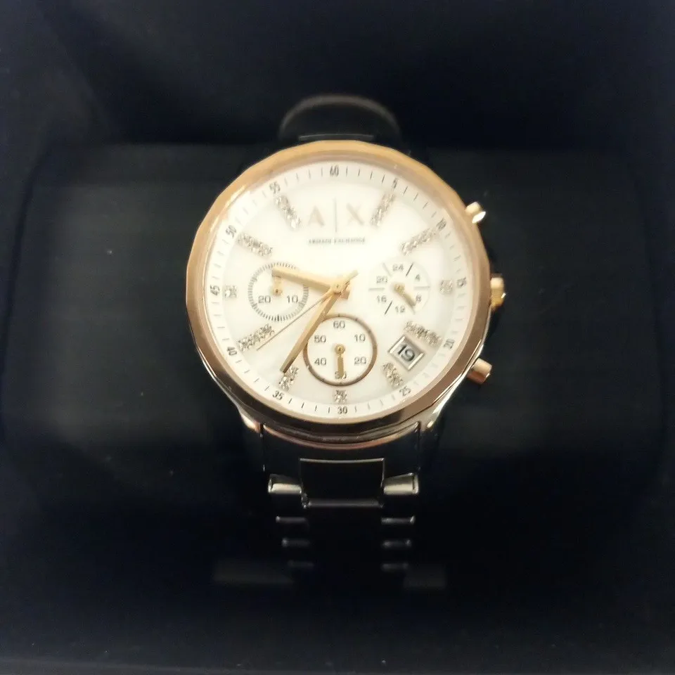 BOXED EMPORIO ARMANI CHRONOGRAPH TWO TONE