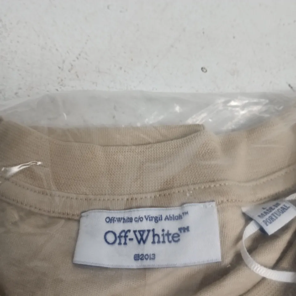 OFF-WHITE BIG BOOKISH SKATE S/S TEE – BROWN/BLACK, UK LARGE