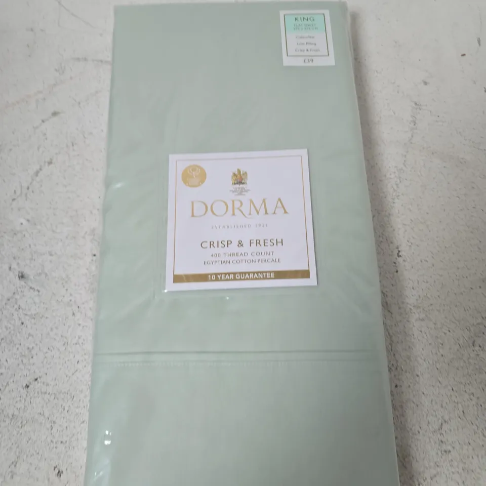 DORMA KING FLAT SHEET – 275 X 275 CM, 100% EGYPTIAN COTTON PERCALE 