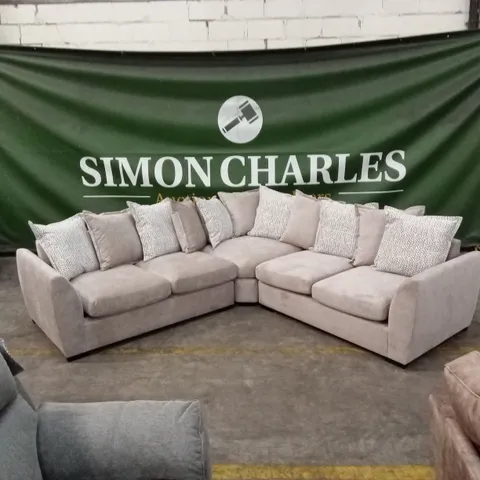 HAVANA FABRIC SCATTERBACK CORNER GROUP SOFA - MINK