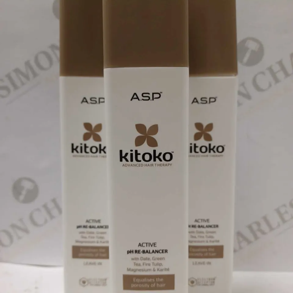 LOT OF APPROX 12 X 250ML A.S.P KITOKO ACTIVE PH RE-BALANCER