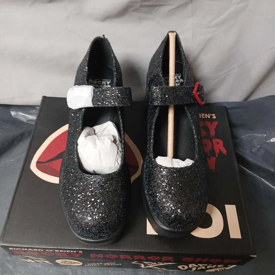 RICHARD O'BRIEN'S ROCKY HORROR SHOW X KOI TIRA GLITTER MARY JANES – UK4, 'COLUMBIA SOLO EDITION'