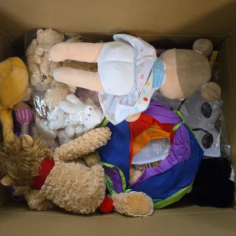 APPROXIMATELY 25 ASSORTED TOYS, GAMES, GIFTS AND NOVELTIES TO INCLUDE PEPPA PIG PLAY PACK, FARM PICTURES DOMINOS, PLUSHES, ETC - COLLECTION ONLY
