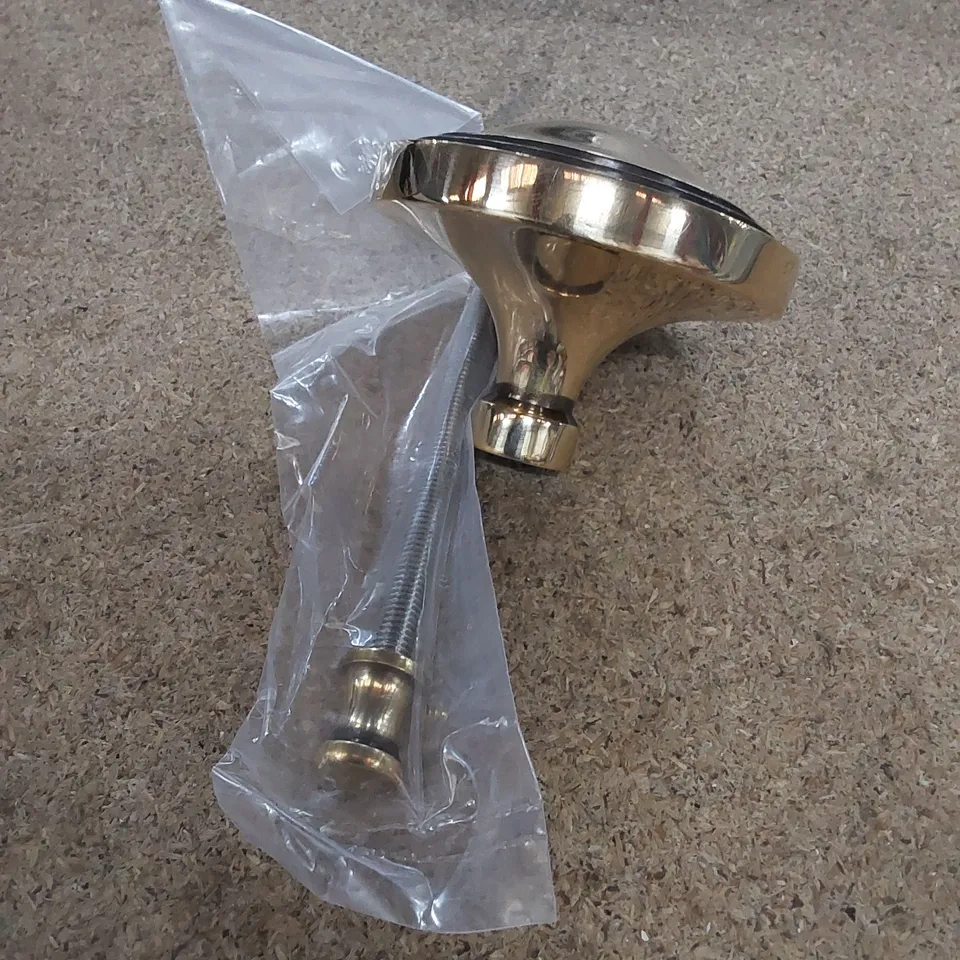 BOXED ART DECO SINGLE DUMMY DOOR KNOB - FINISH: AGED BRASS 