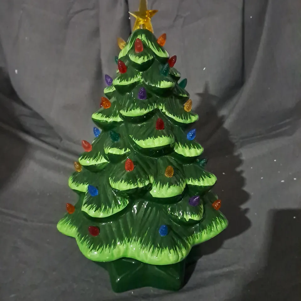 DECORATIVE FESTIVE LIGHT-UP TREE ORNAMENT