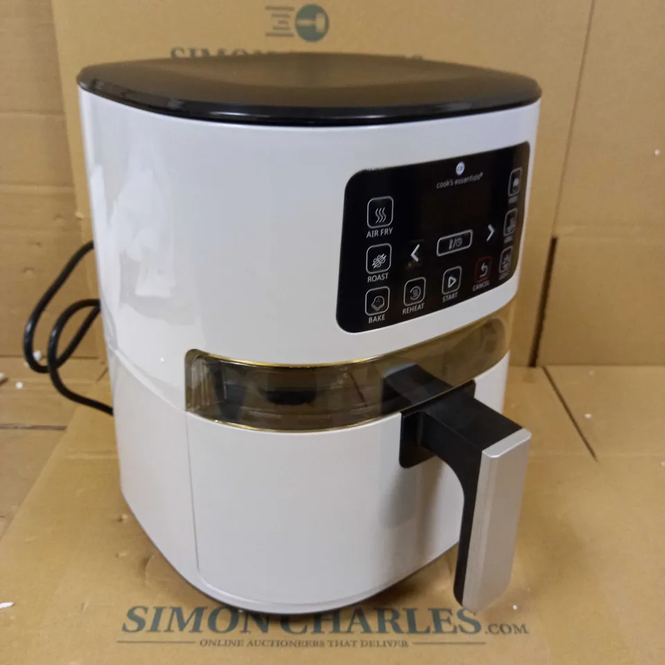 COOK'S ESSENTIALS 4.0L AIR FRYER WITH DIGITAL TOUCHSCREEN & VIEWING SCREEN - COOL GREY
