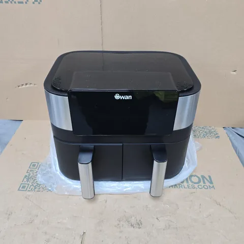 SWAN 7.6L DUAL AIR FRYER IN BLACK