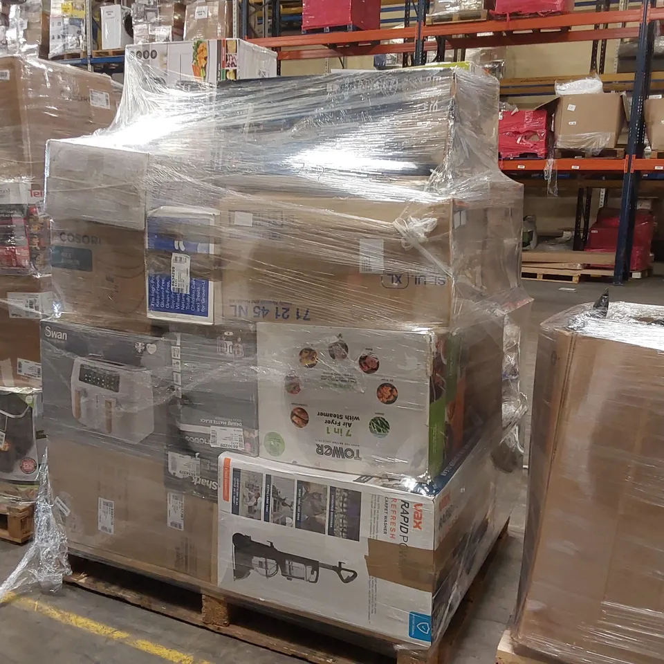 PALLET OF APPROXIMATELY 26 UNPROCESSED RAW RETURN HOUSEHOLD AND ELECTRICAL GOODS TO INCLUDE;