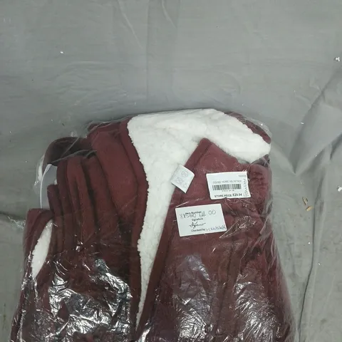 COZEE HOME VELVET SOFA THROW – BURGUNDY