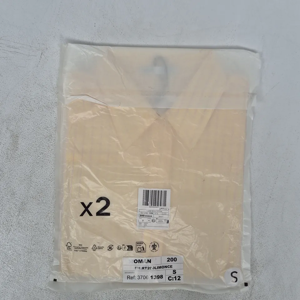 BAGGED MANGO WOMEN'S SHIRT IN LEMON SIZE SMALL