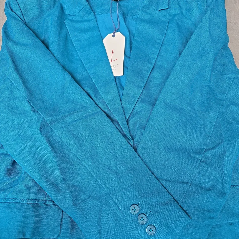 SEASALT CORNWALL ERICA BLAZER IN DARK TEAL SIZE UK 18