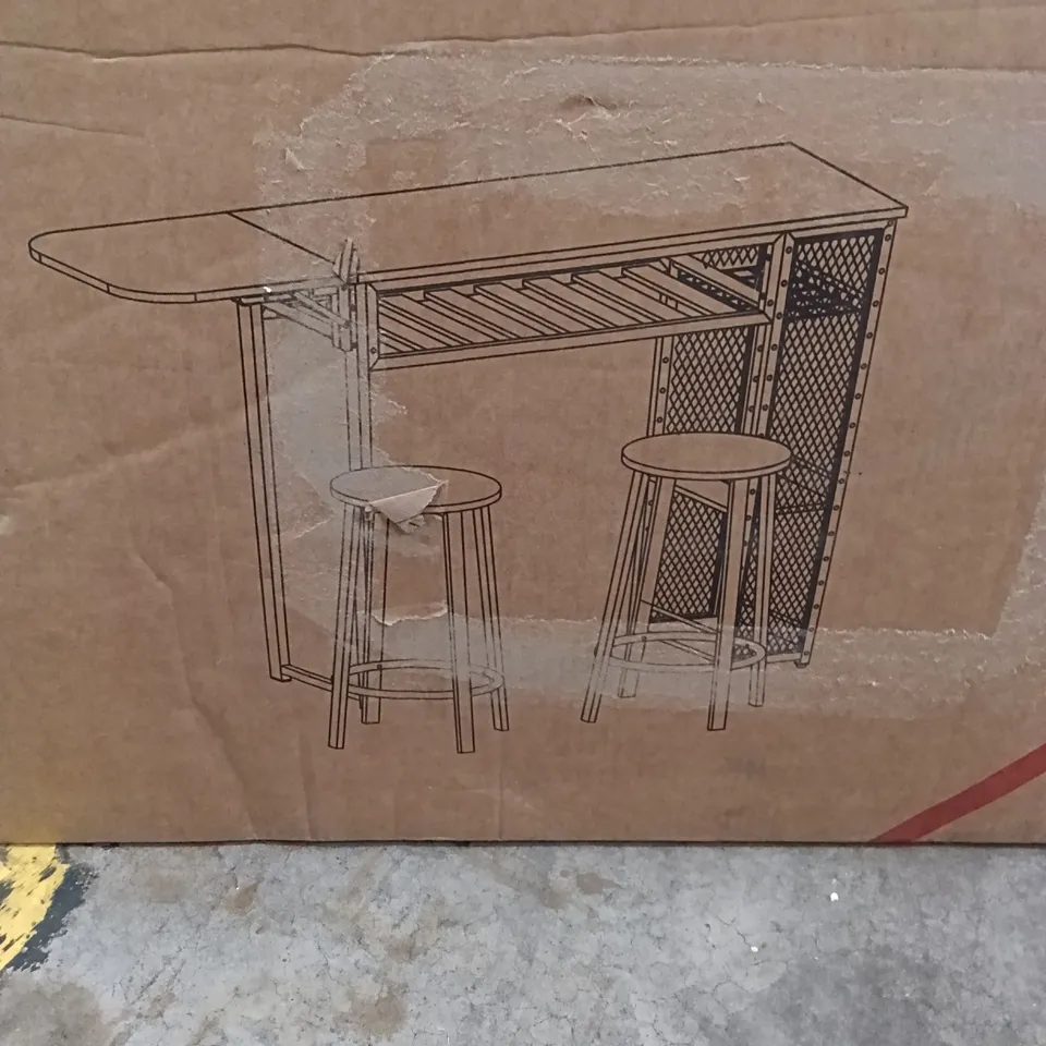 BOXED BESTIER BAR TABLE AND STOOL SET (1 BOX)