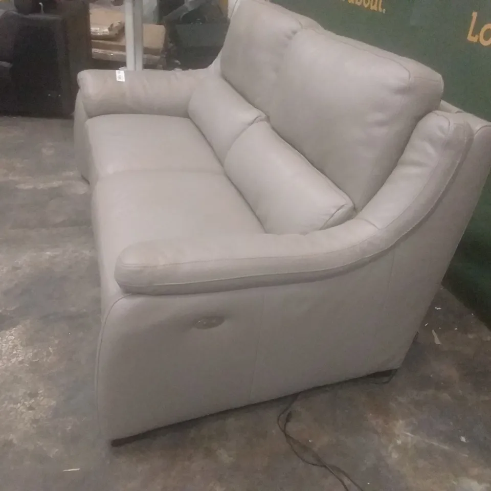 DESIGNER ITALIAN MADE DEGANO BROWN LEATHER ELECTRIC RECLINING THREE SEATER SOFA