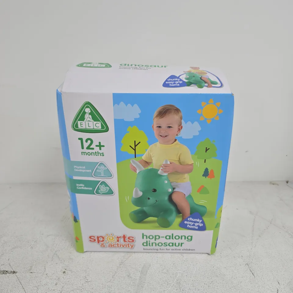 BOXED ELC 12+MONTHS HOP-ALONG DINOSAUR TOY