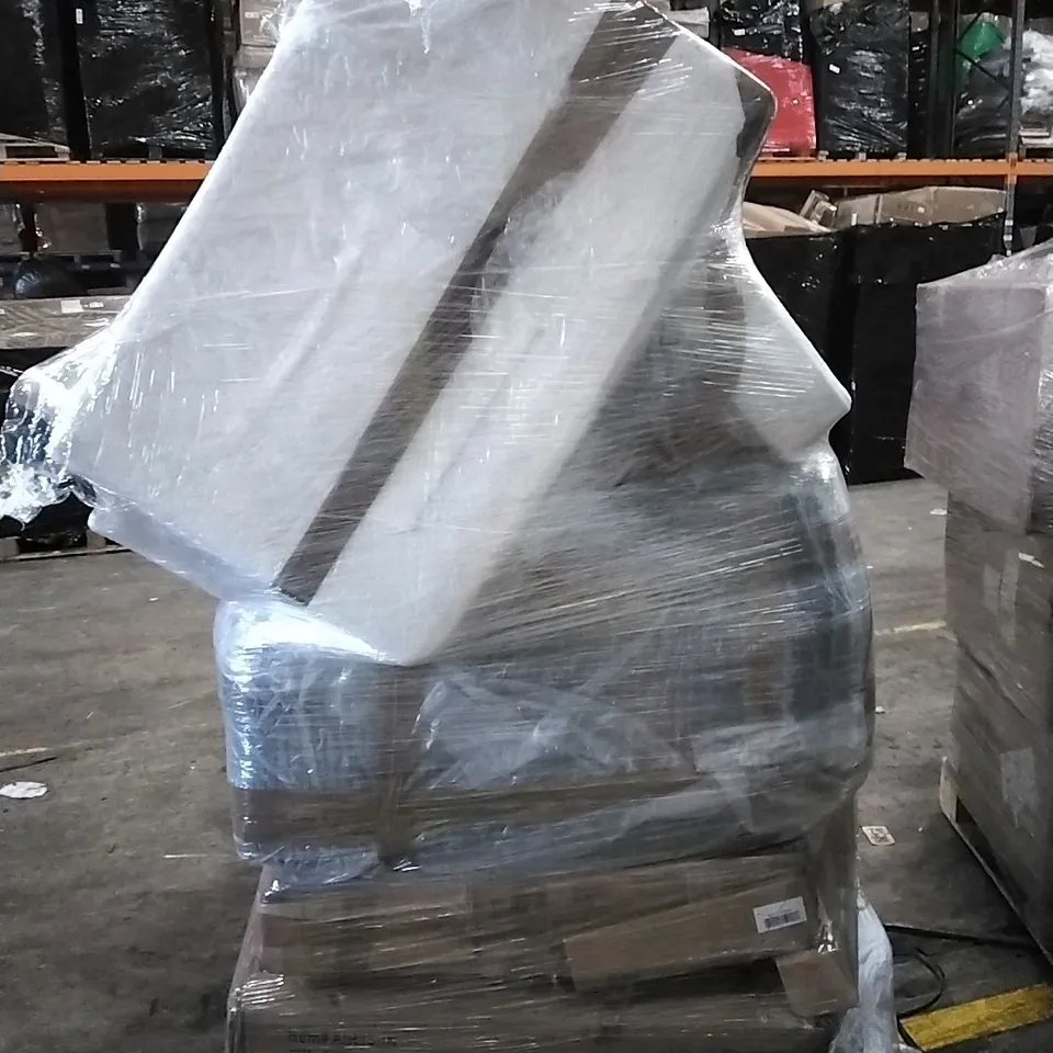 PALLET TO CONTAIN SOFA, PET HUTCH AND OTHER ASSORTED ITEMS...