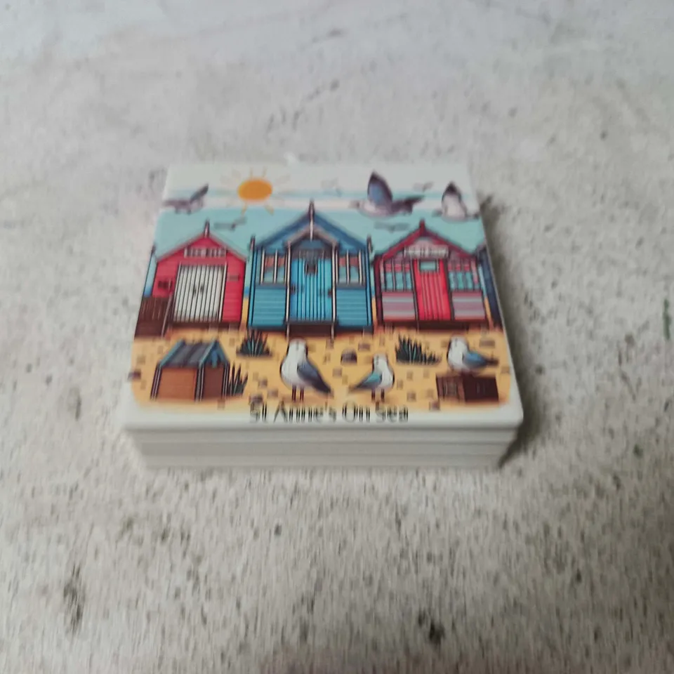 ST ANNE'S ON SEA DECORATIVE CERAMIC COASTERS- SET OF 4