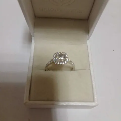 DIAMONIQUE 1.5CT TW RING STERLING SILVER 