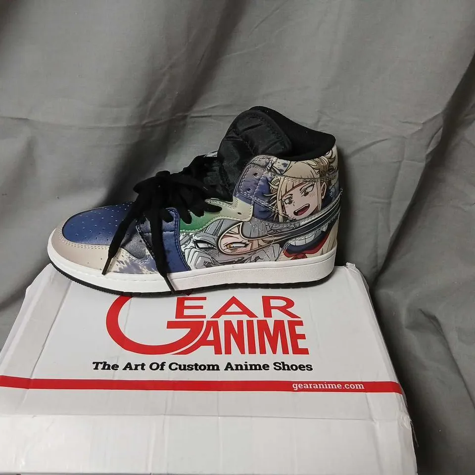 GEAR ANIME CUSTOM ANIME SHOES – HIGH-TOP SNEAKERS WITH WRAPAROUND PRINT, UK 5 (EU 38)