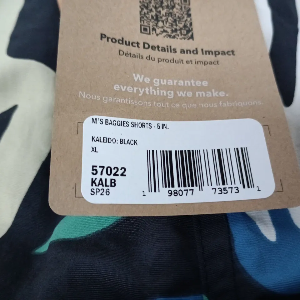 PATAGONIA MEN'S BAGGIES SHORTS 5 IN – KALEIDO BLACK, XL