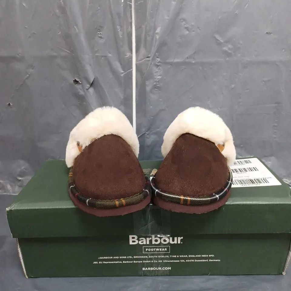 BOXED BARBOUR MULE SLIPPER SIZE 3 