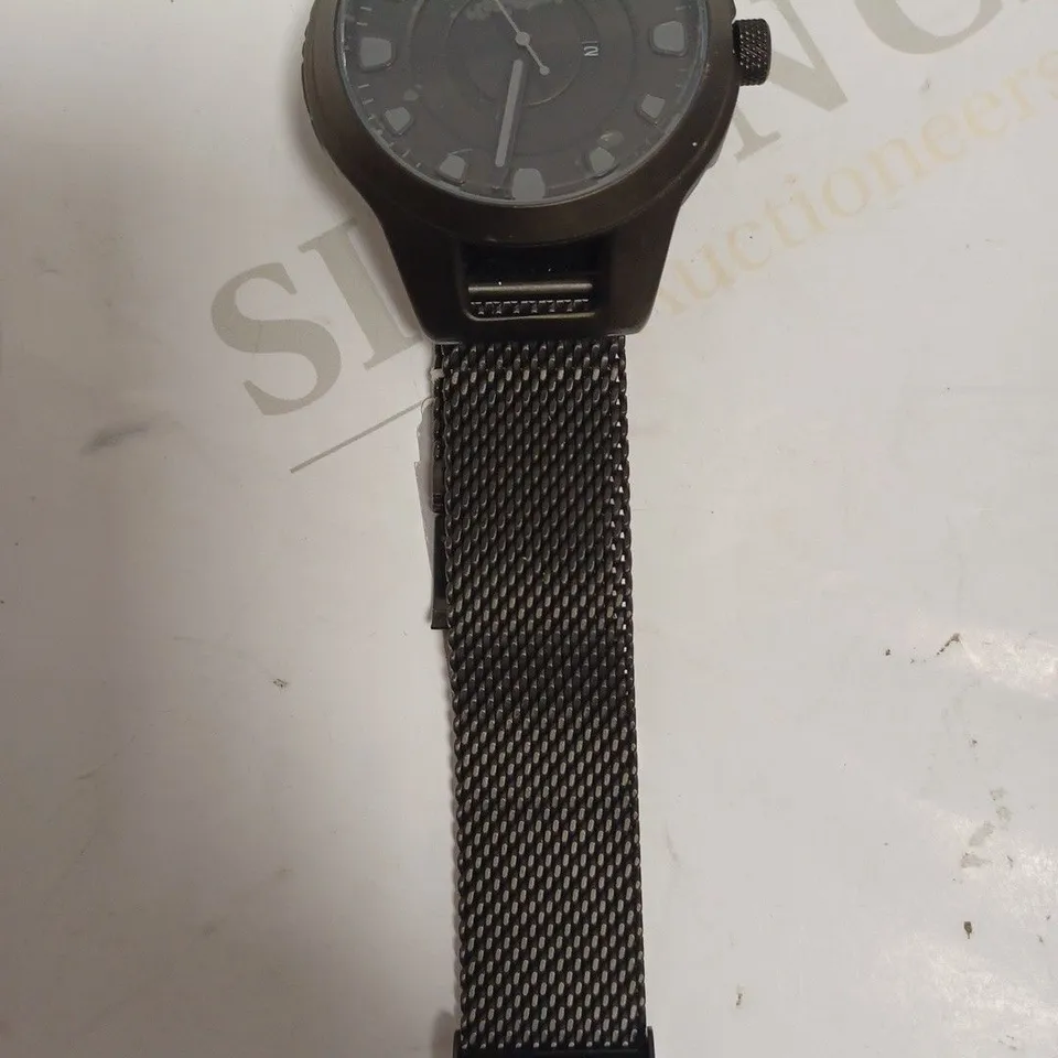 PUMA BLACK FACE WATCH WITH METAL STRAP