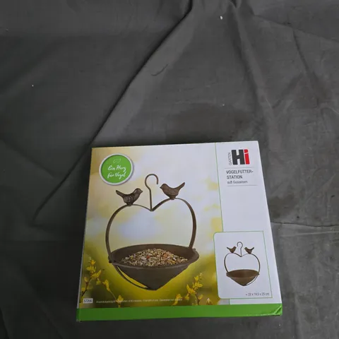 HI GARTEN VOGEL-FUTTERSTATION – CAST IRON BIRD FEEDER, GARDEN ORNAMENT, 22 X 19.5 X 25 CM