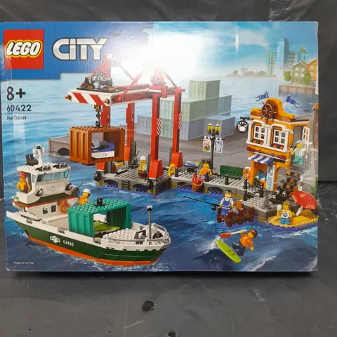 BOXED LEGO CITY SEASIDE HARBOUR WITH CARGO SHIP TOY 60422