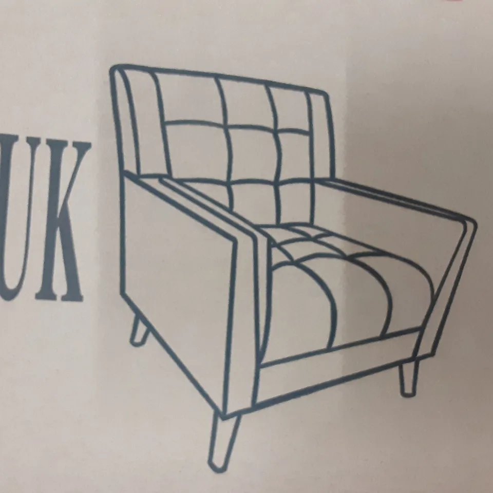 BOXED IVERY UPHOLSTERED ARMCHAIR IN MOCHA